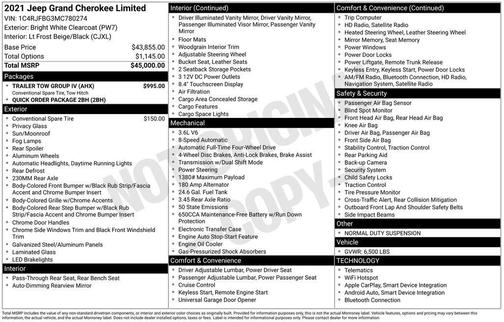 2021 Jeep Grand Cherokee Limited