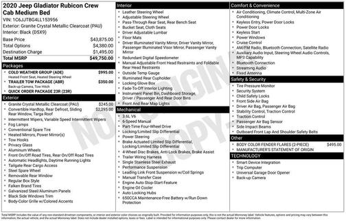 2020 Jeep Gladiator Rubicon