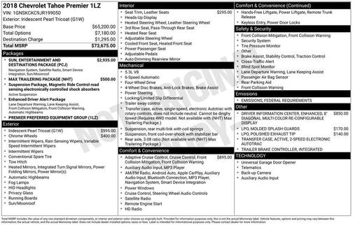 2018 Chevrolet Tahoe Premier