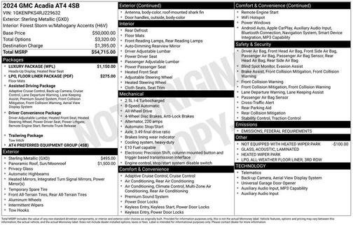 2024 GMC Acadia AWD AT4