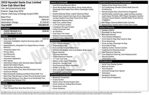 2023 Hyundai SANTA CRUZ Limited