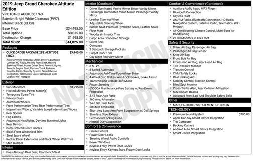 2019 Jeep Grand Cherokee Altitude
