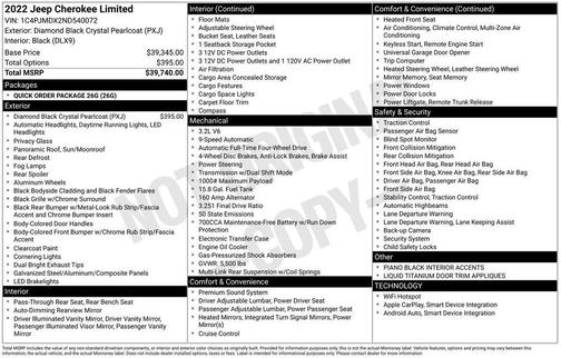 2022 Jeep Cherokee Limited