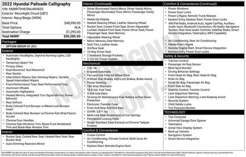 2022 Hyundai PALISADE Calligraphy