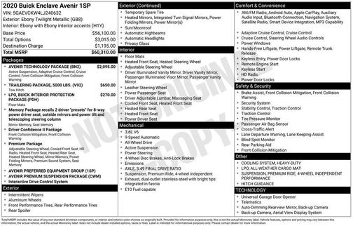 2020 Buick Enclave AWD Avenir