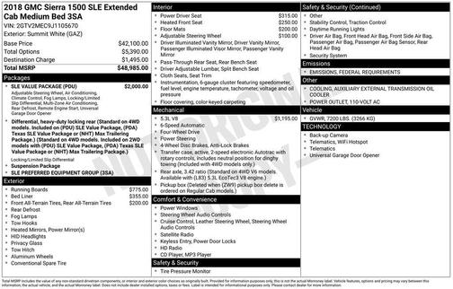 2018 GMC Sierra 1500 SLE