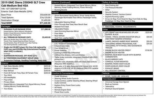 2019 GMC Sierra 2500 SLT