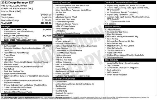 2022 Dodge Durango SXT AWD