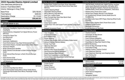 2023 Hyundai ELANTRA HEV Limited