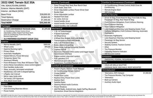 2022 GMC Terrain SLE