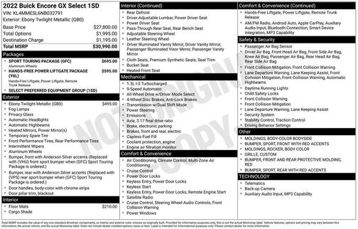 2022 Buick Encore GX Select