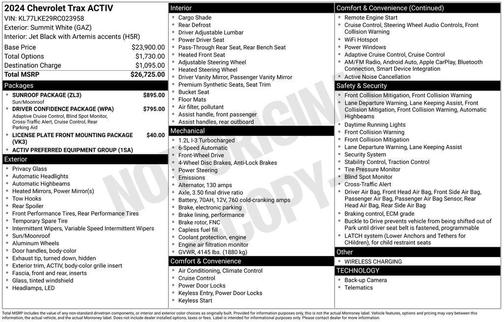 2024 Chevrolet Trax FWD ACTIV