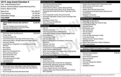 2019 Jeep Grand Cherokee Limited X