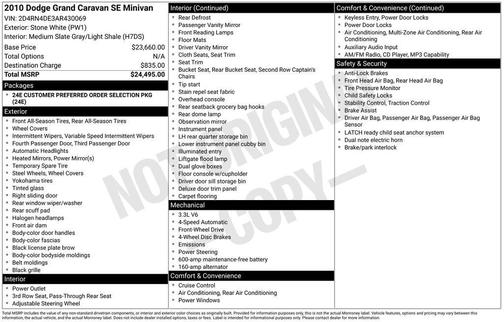 2010 Dodge Grand Caravan SE