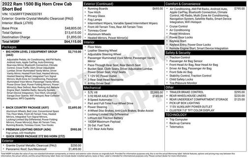 2022 RAM 1500 Big Horn/Lone Star