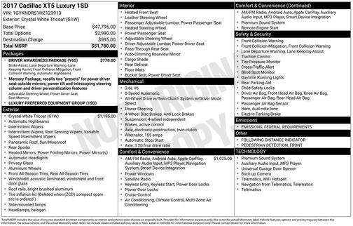 2017 Cadillac XT5 Luxury