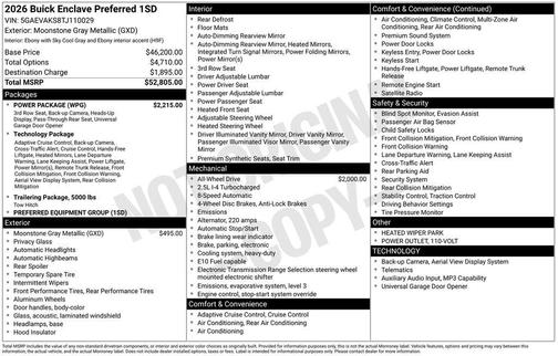 2026 Buick Enclave Preferred