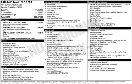 2016 GMC Terrain SLE-2