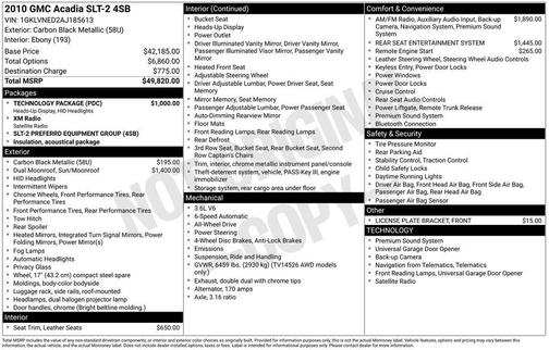 2010 GMC Acadia SLT-2