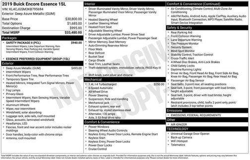 2019 Buick Encore Essence