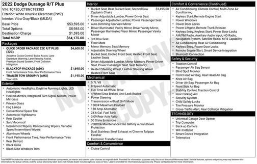 2022 Dodge Durango R/T Plus AWD