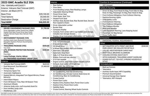 2023 GMC Acadia AWD SLE