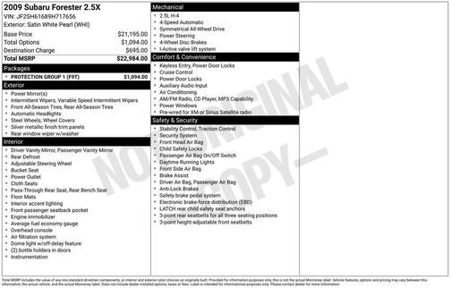 2009 Subaru Forester 2.5 X
