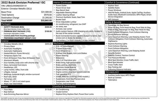 2022 Buick Envision FWD Preferred