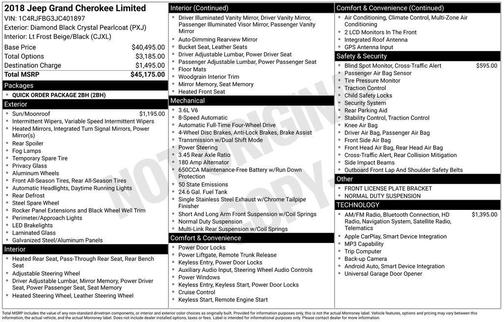 2018 Jeep Grand Cherokee Limited