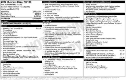 2022 Chevrolet Blazer RS