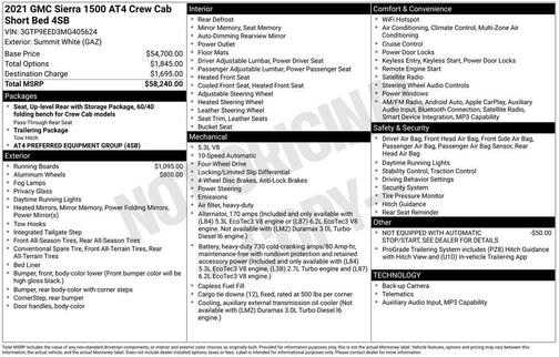 2021 GMC Sierra 1500 AT4