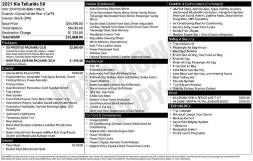 2021 Kia Telluride SX