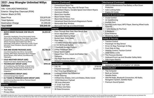 2021 Jeep Wrangler Willys