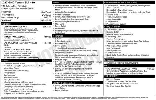 2017 GMC Terrain SLT