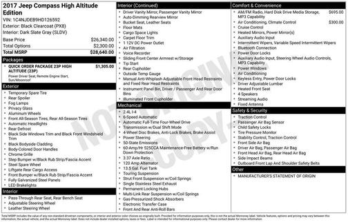 2017 Jeep Compass High Altitude