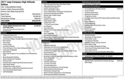 2017 Jeep Compass High Altitude