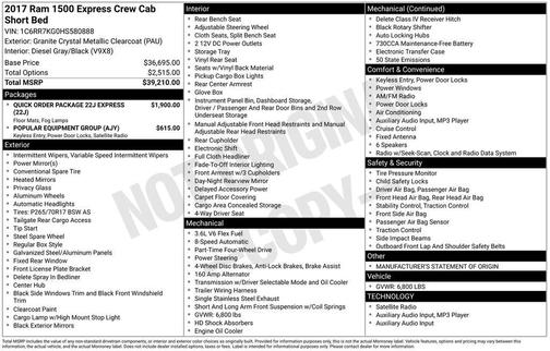 2017 RAM 1500 Express