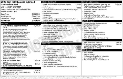 2020 RAM 1500 Laramie