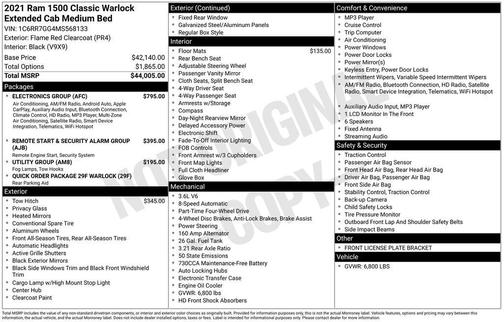 2021 RAM 1500 Classic Warlock Quad Cab 4x4 6'4' Box