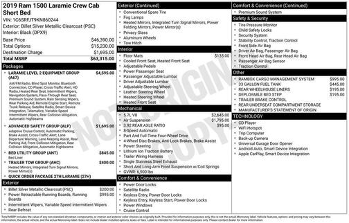2019 RAM 1500 Laramie