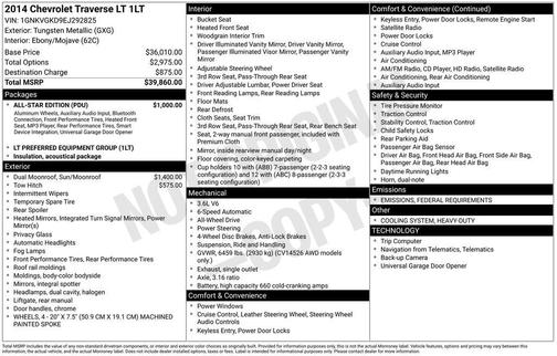 2014 Chevrolet Traverse 1LT