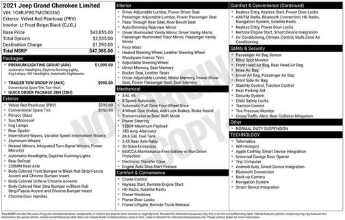 2021 Jeep Grand Cherokee Limited