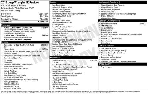 2018 Jeep Wrangler JK Rubicon