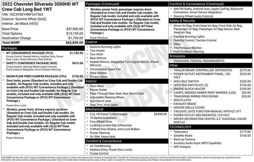 2022 Chevrolet Silverado 3500 WT
