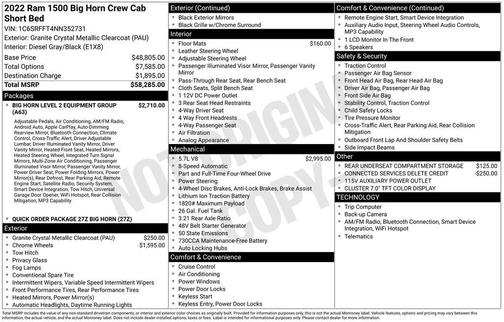 2022 RAM 1500 Big Horn/Lone Star
