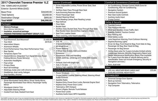 2017 Chevrolet Traverse Premier