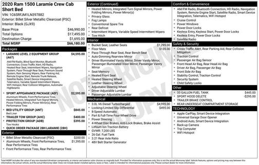 2020 RAM 1500 Laramie
