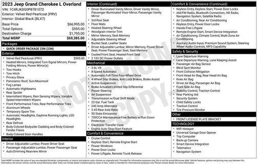 2023 Jeep Grand Cherokee L Overland