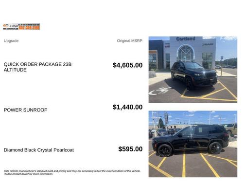 Diamond Black Crystal Pearlcoat 2023 Jeep Grand Cherokee Altitude