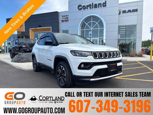 Bright White Clearcoat 2023 Jeep Compass Limited
